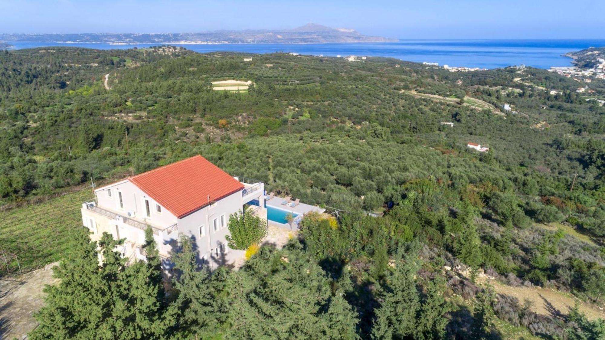 Villa Konstantinos Hilltop Vineyard Escape Almirida Exterior foto