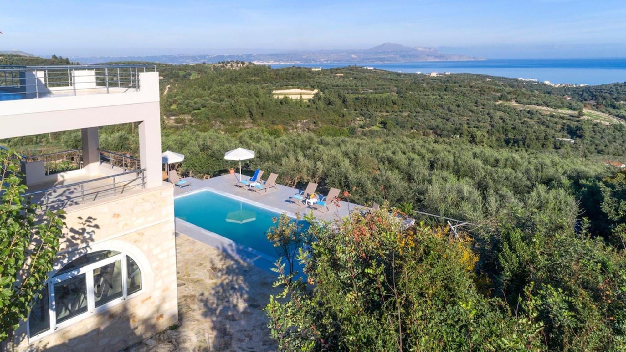Villa Konstantinos Hilltop Vineyard Escape Almirida Exterior foto